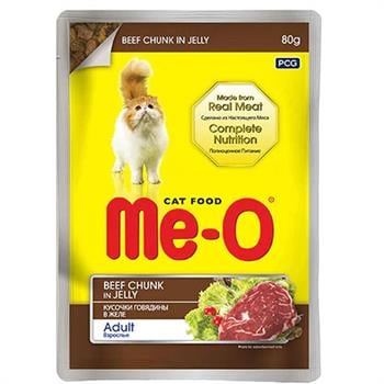 Me-o Adult Jöle İçerisinde Biftekli Yetişkin Kedi Konservesi 80 Gr