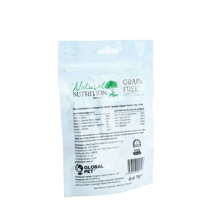 Natural Nutrition Somon Eti Minik Taneler Köpek Ödülü 75 Gr