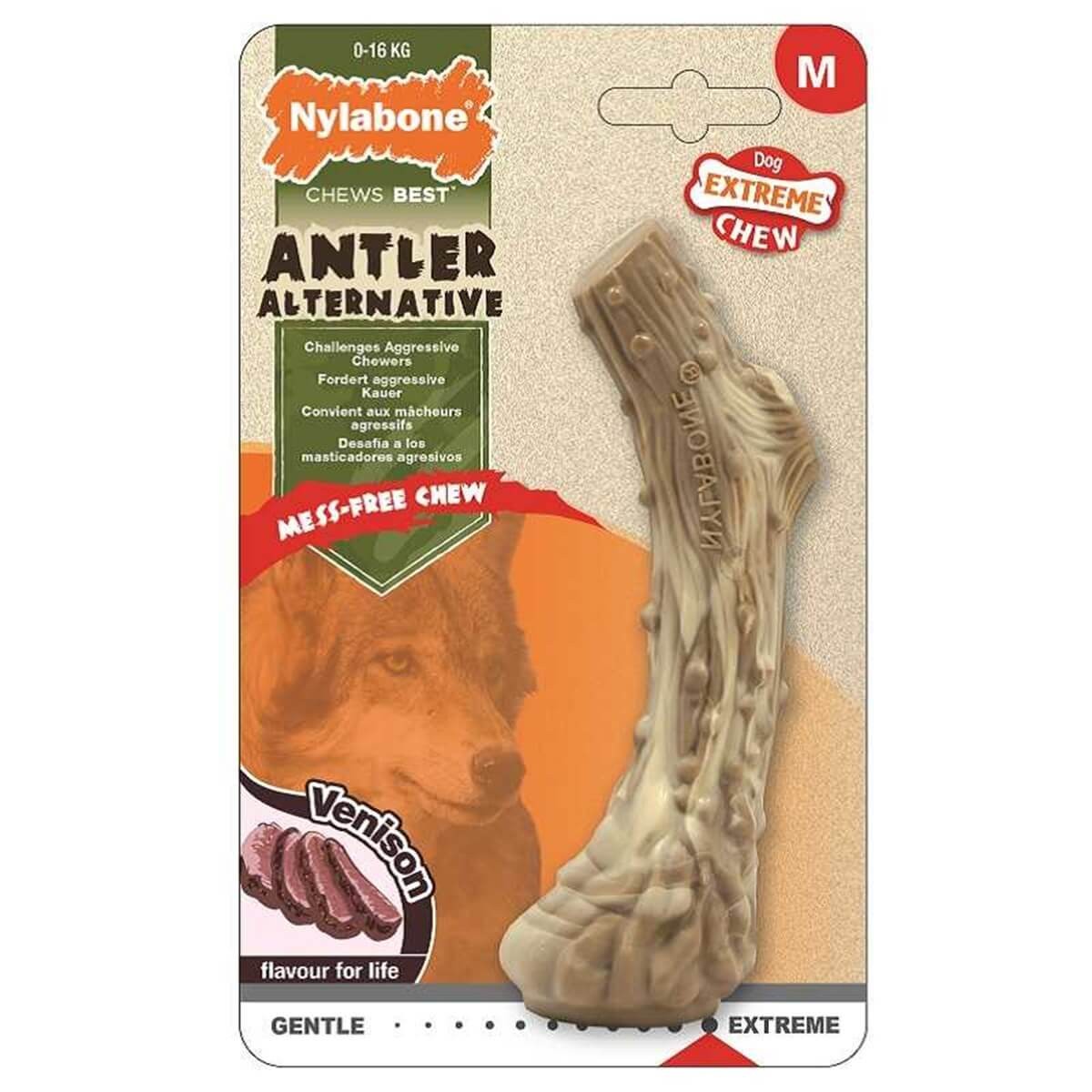Nylabone Geyik Aromalı Çiğneme Kemiği M