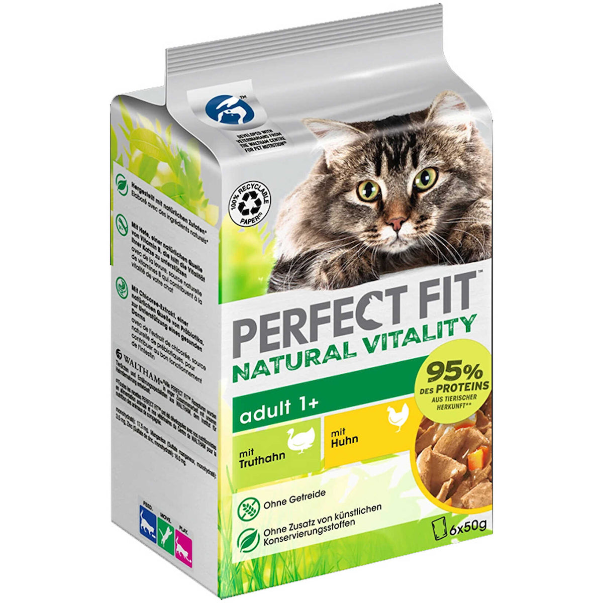 Perfect Fit Sterilises Tavuklu Ve Hindili Yaş Mama 6x50g