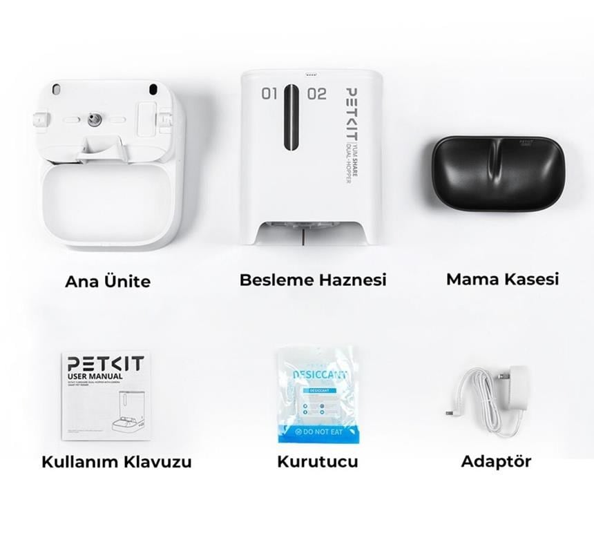Petkit Yumshare Dualhopper Camera Pet Feeder White