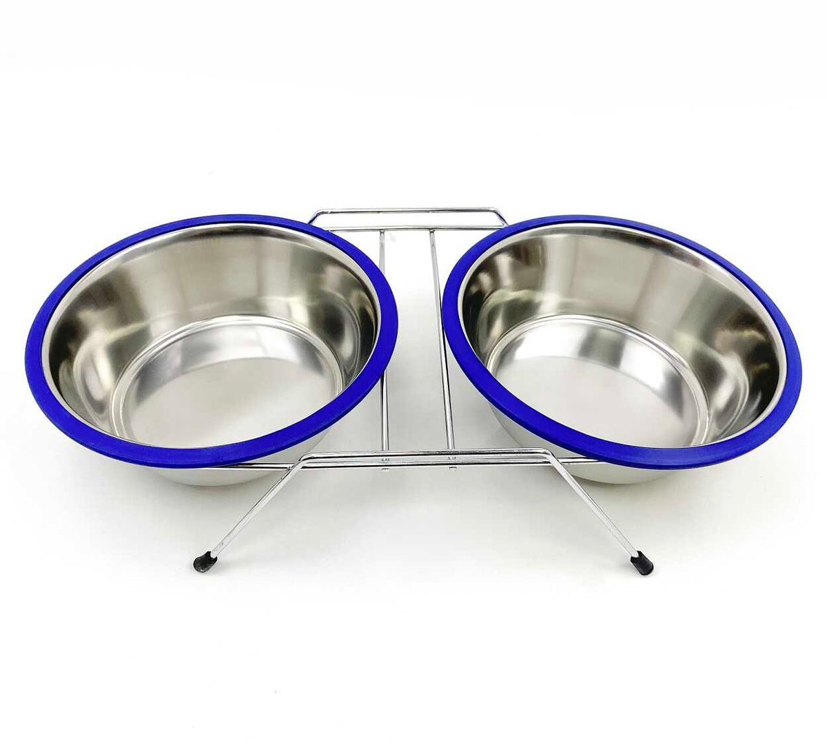 Playfull 64 Oz Krom Kaplı Çiftli Mama Kabı