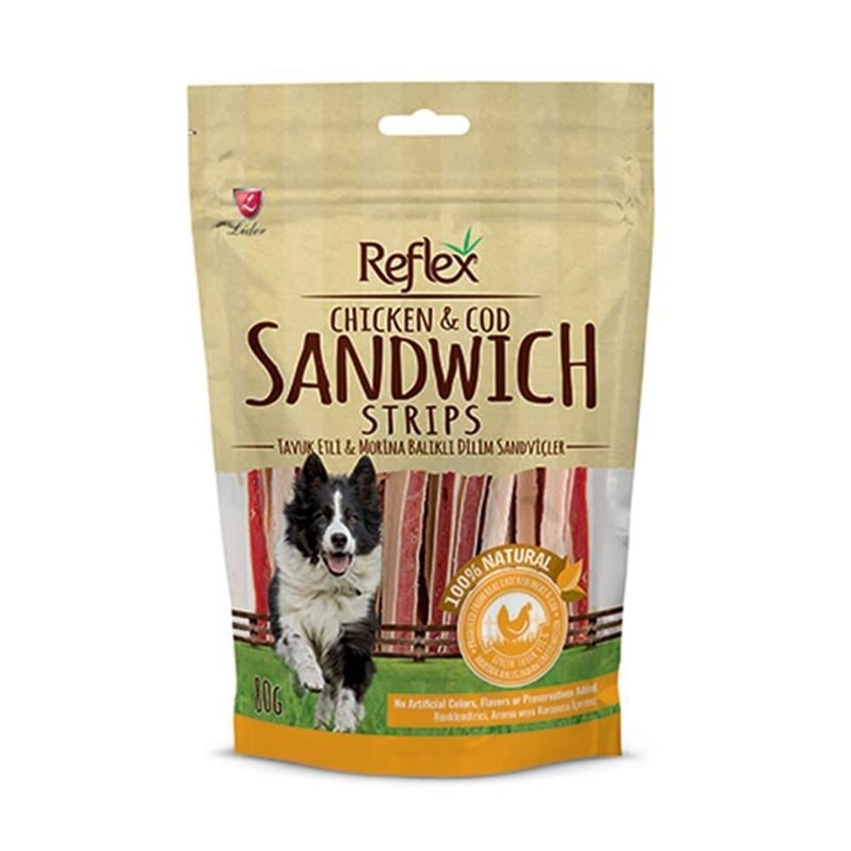 Reflex Köpek Ödül Tavuk Morina Balığı Sandviç 80 Gr