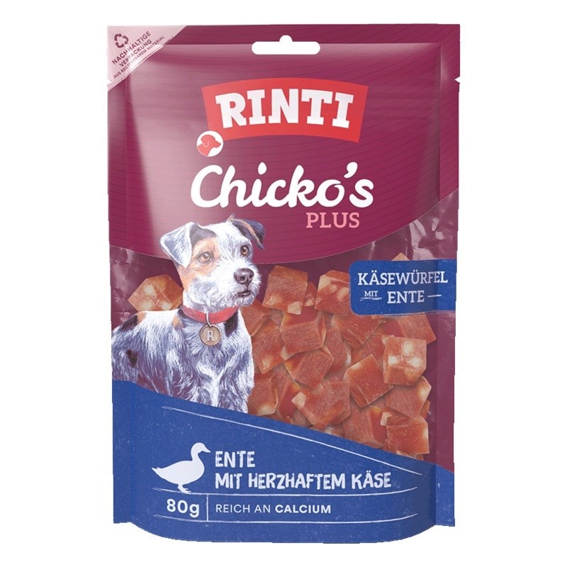 Rıntı Chıcko´s Plus Ördekli Peynir Küpleri Köpek Ödülü 80gr
