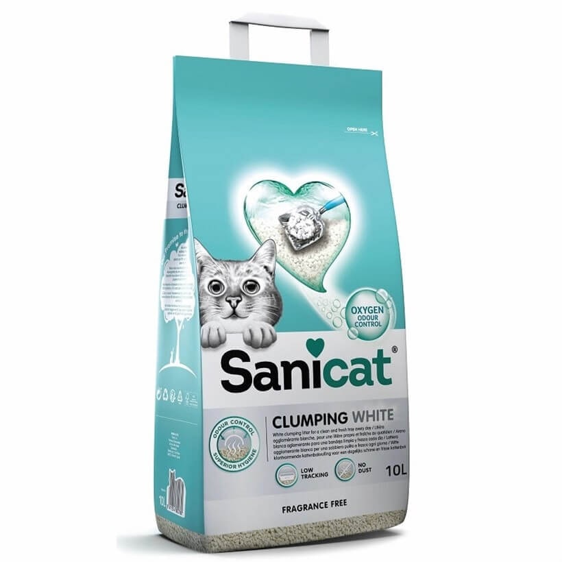 Sanicat Clumping White Kokusuz Kedi Kumu 10lt