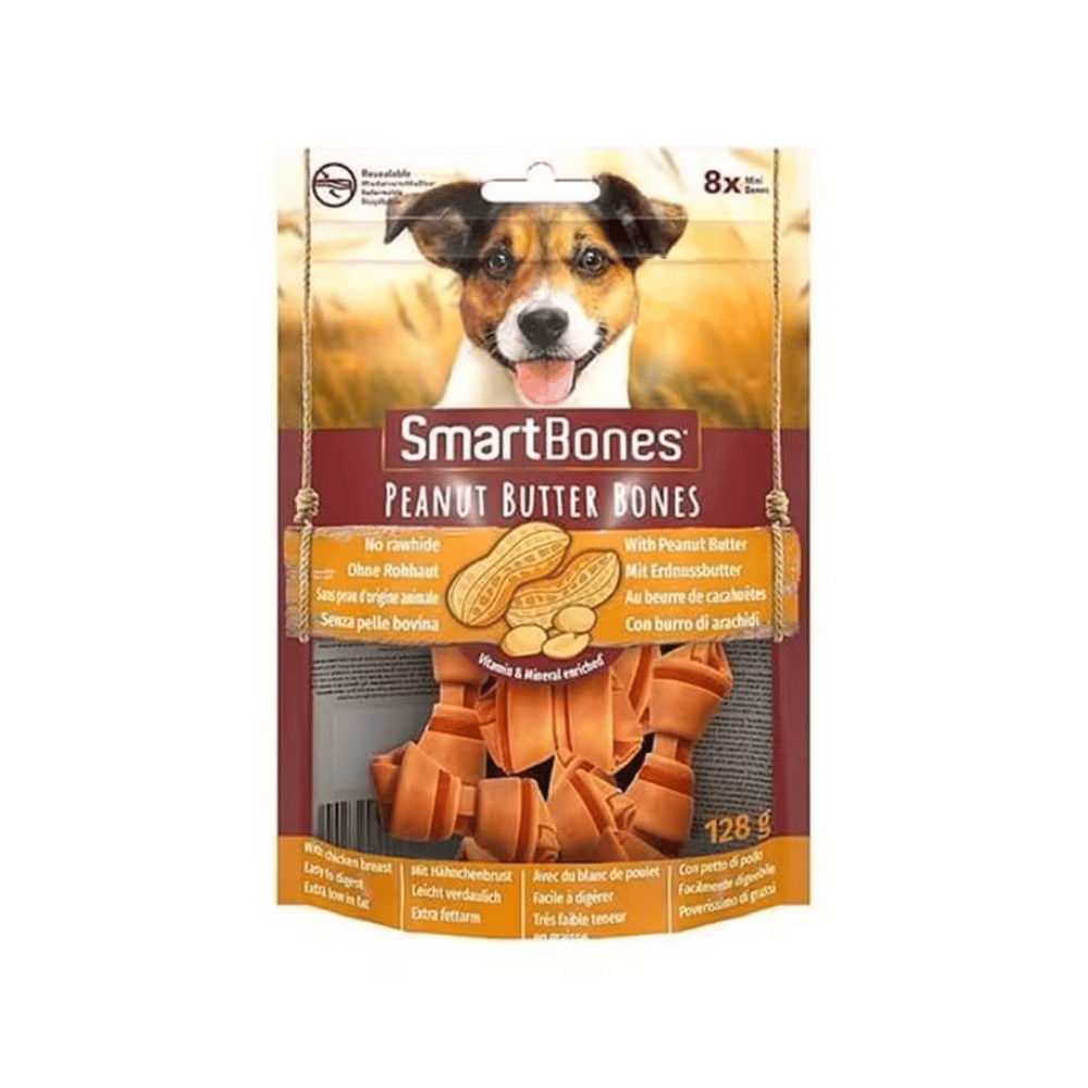 Smart Bones Tavuklu Fıstık Ezmeli Mini Köpek Ödülü 8'li