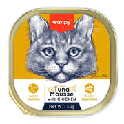 Wanpy Ton Balıklı Tavuklu Alutray Kedi Yaş Mama 40 Gr