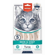 Wanpy Skin & Coat Ton Balığı & Somon Kedi Ödül Maması 5x14 Gr