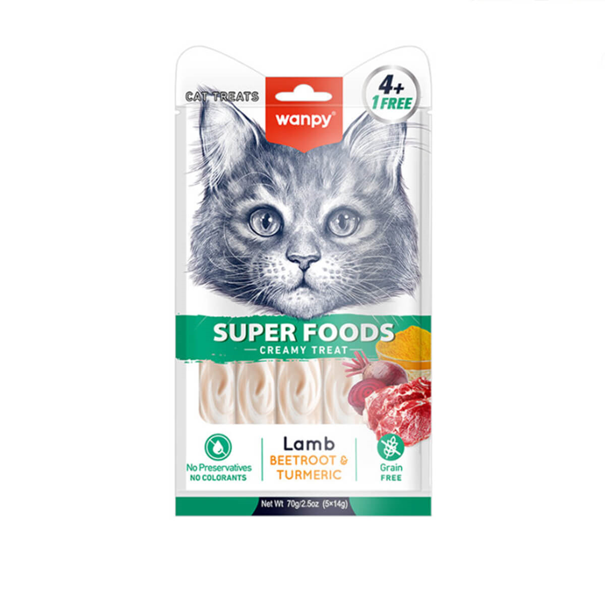 Wanpy  Kuzulu, Pancar & Zerdeçallı – Krema Kedi Ödülü 5×14 G