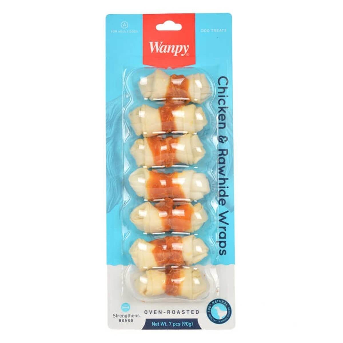 Pıwp-004 - 6927749810599 - Wanpy Deri Üzerine Tavuk Sarılı 90 Gr Cd-08h Köpek Ödülü